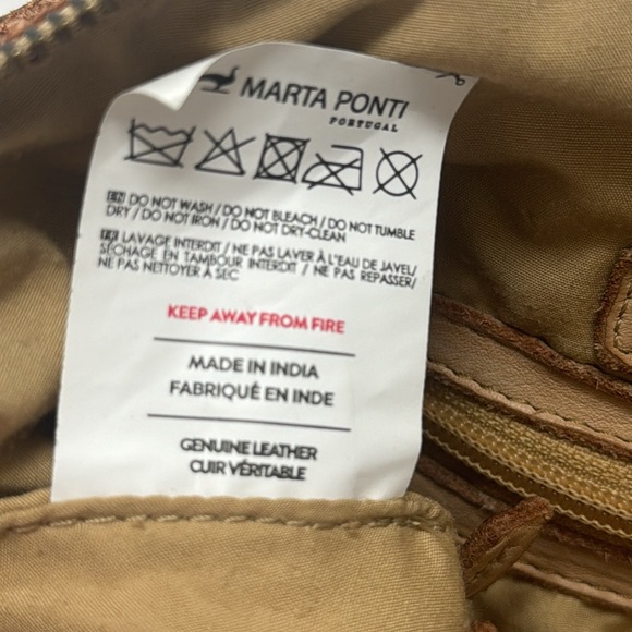 MARTA PONTI Tan Braided Leather Shoulder Bag With Dark Gold Hardware - Picture 10 of 10